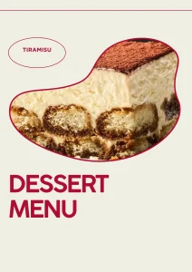 Dessert Menu